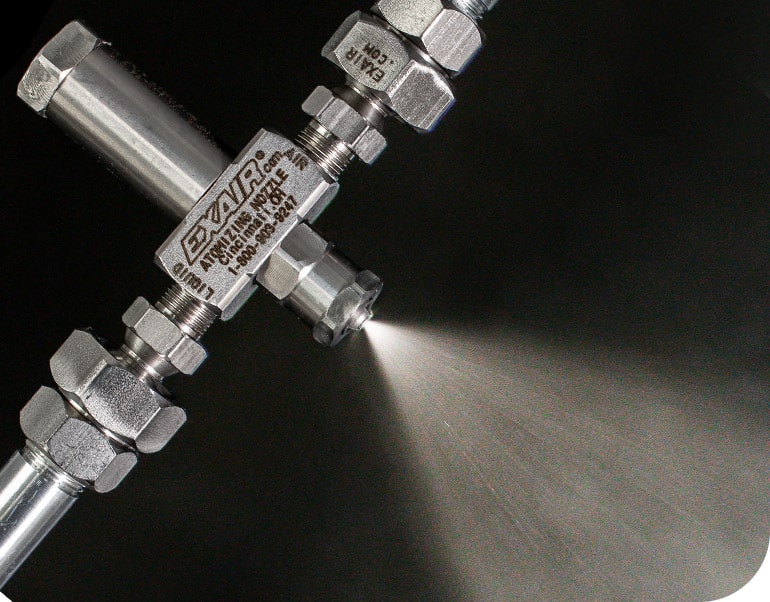 Exair - Atomizing Nozzle An Exair Atomizing Nozzle spraying air